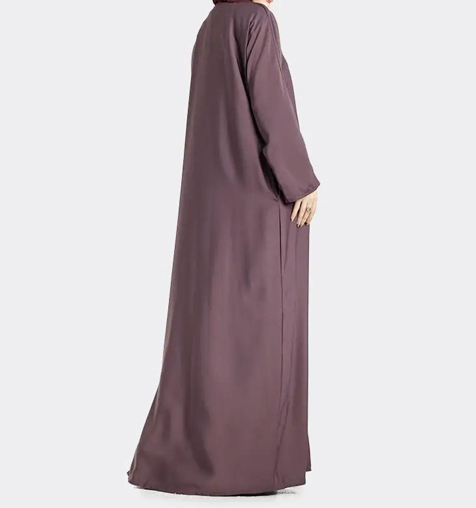 Mauve Basic Abaya - Islamic Pixels