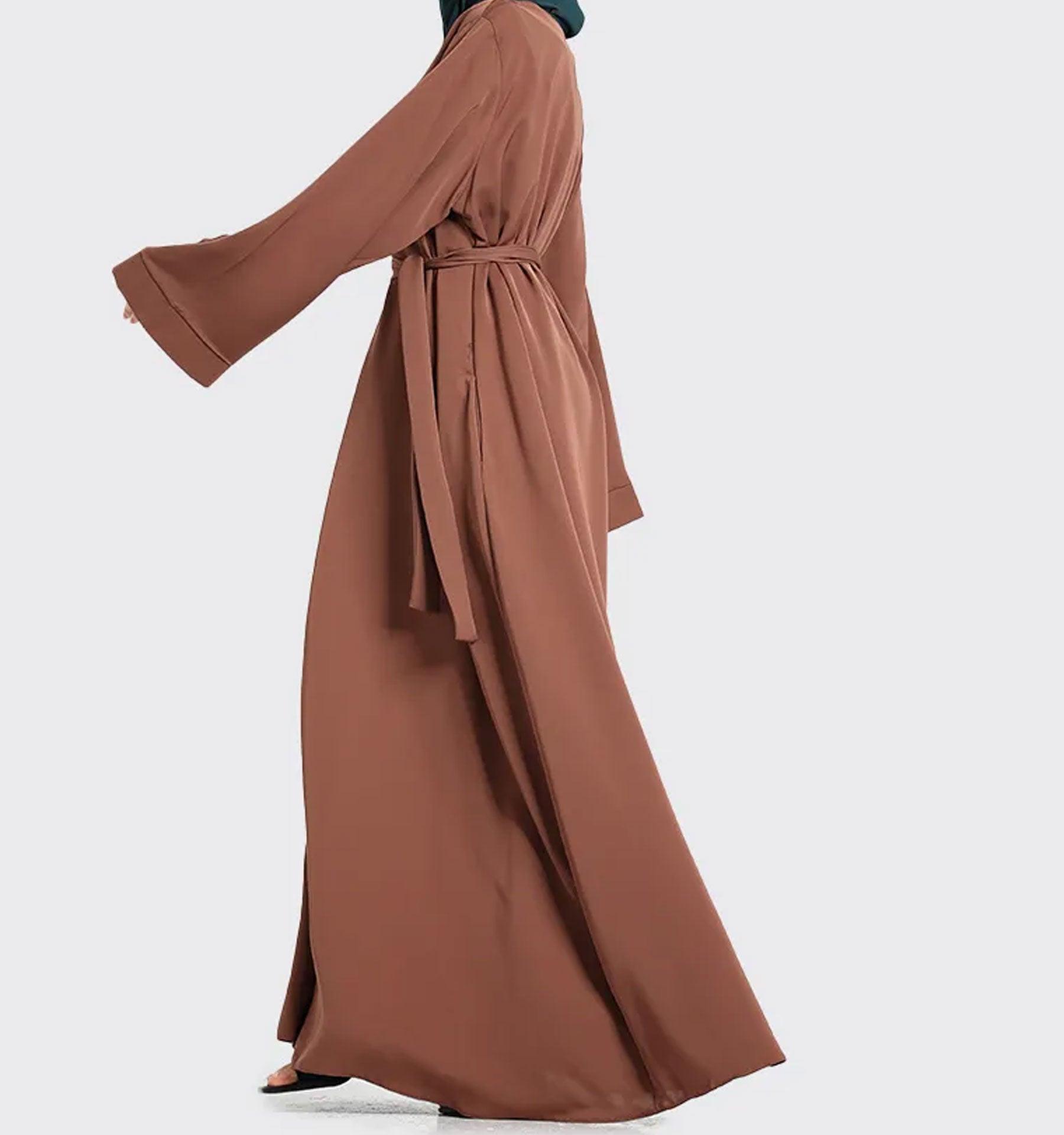 Mocha Plain Abaya - Islamic Pixels