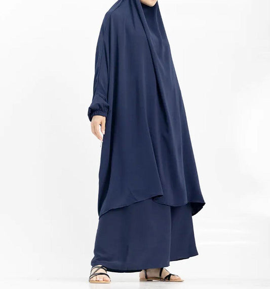 Navy 2 Piece Jilbab - Islamic Pixels