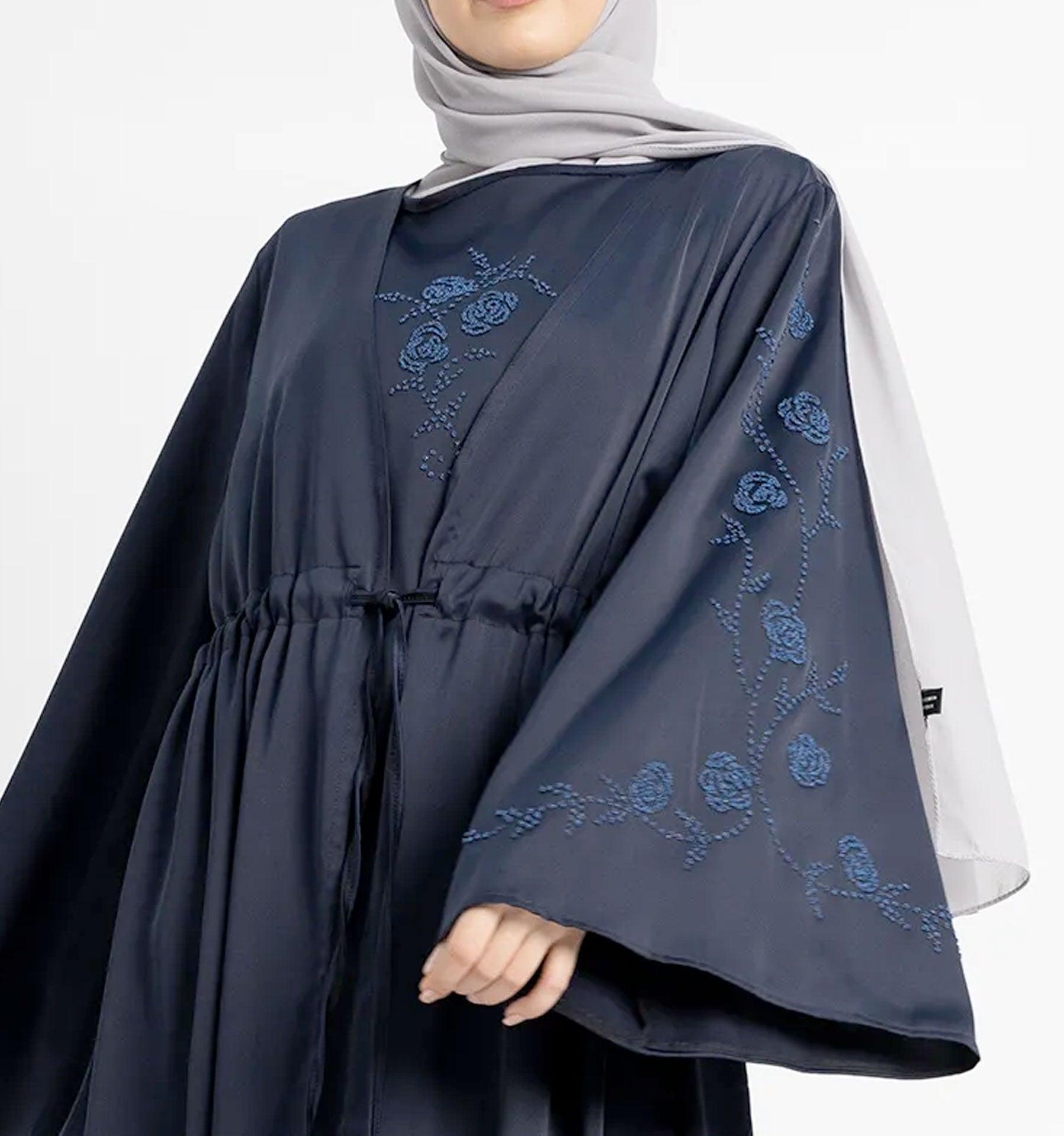 Navy Giaa 2-Piece Abaya - Islamic Pixels