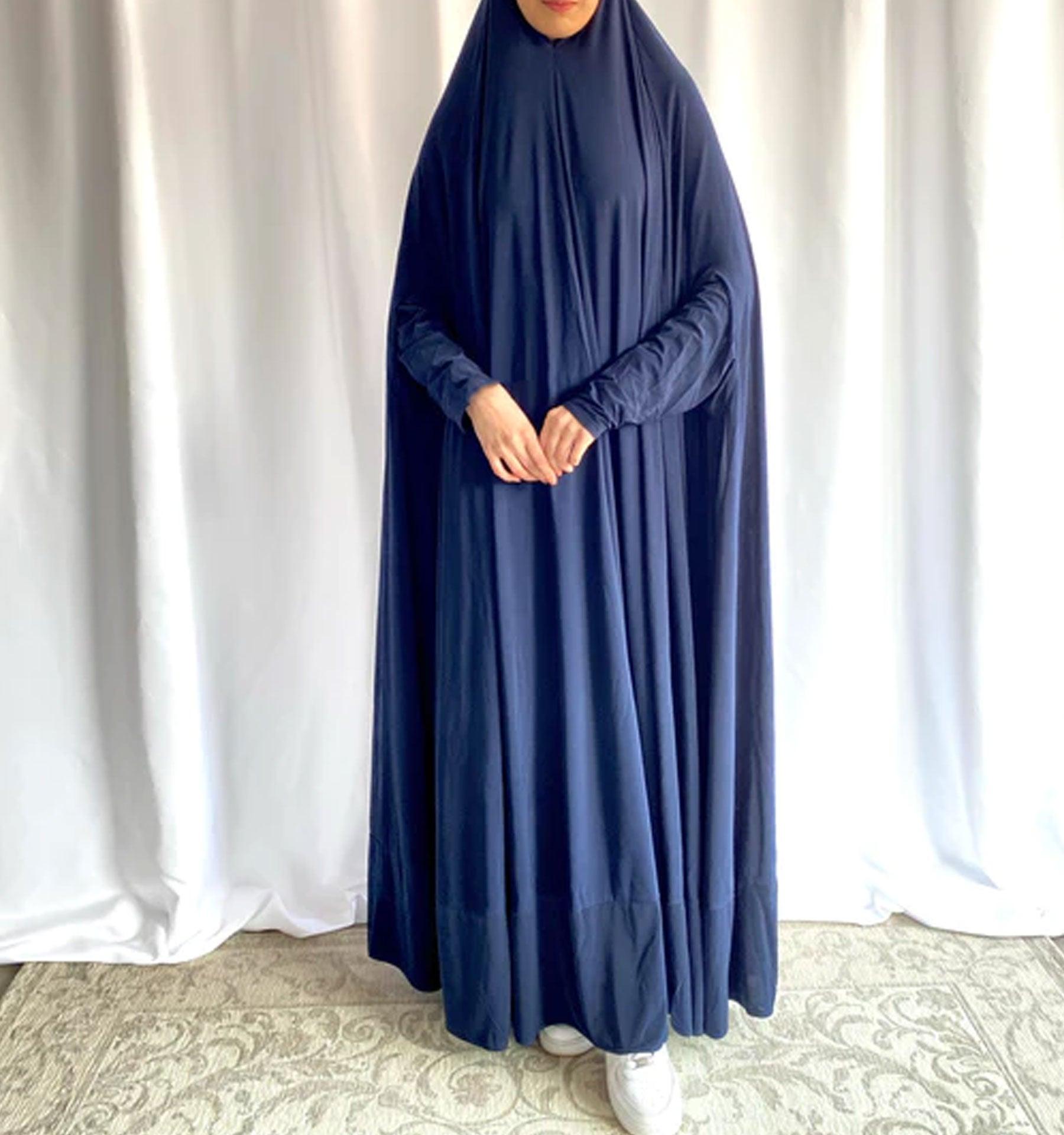 Navy Khimar - Islamic Pixels