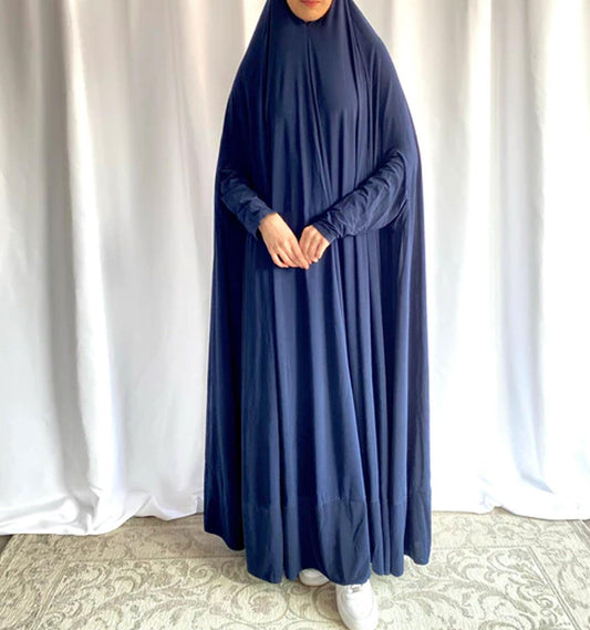 Navy Khimar - Islamic Pixels