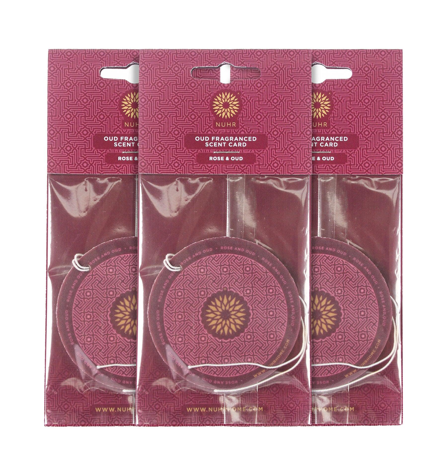 Oud Scent Cards (3 Pack) Rose and Oud - Islamic Pixels