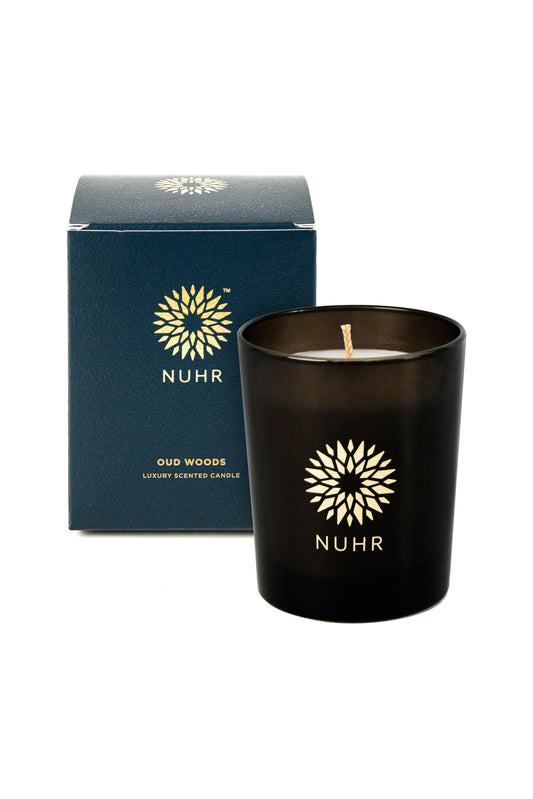 Oud Woods Luxury Scented Candle - Islamic Pixels