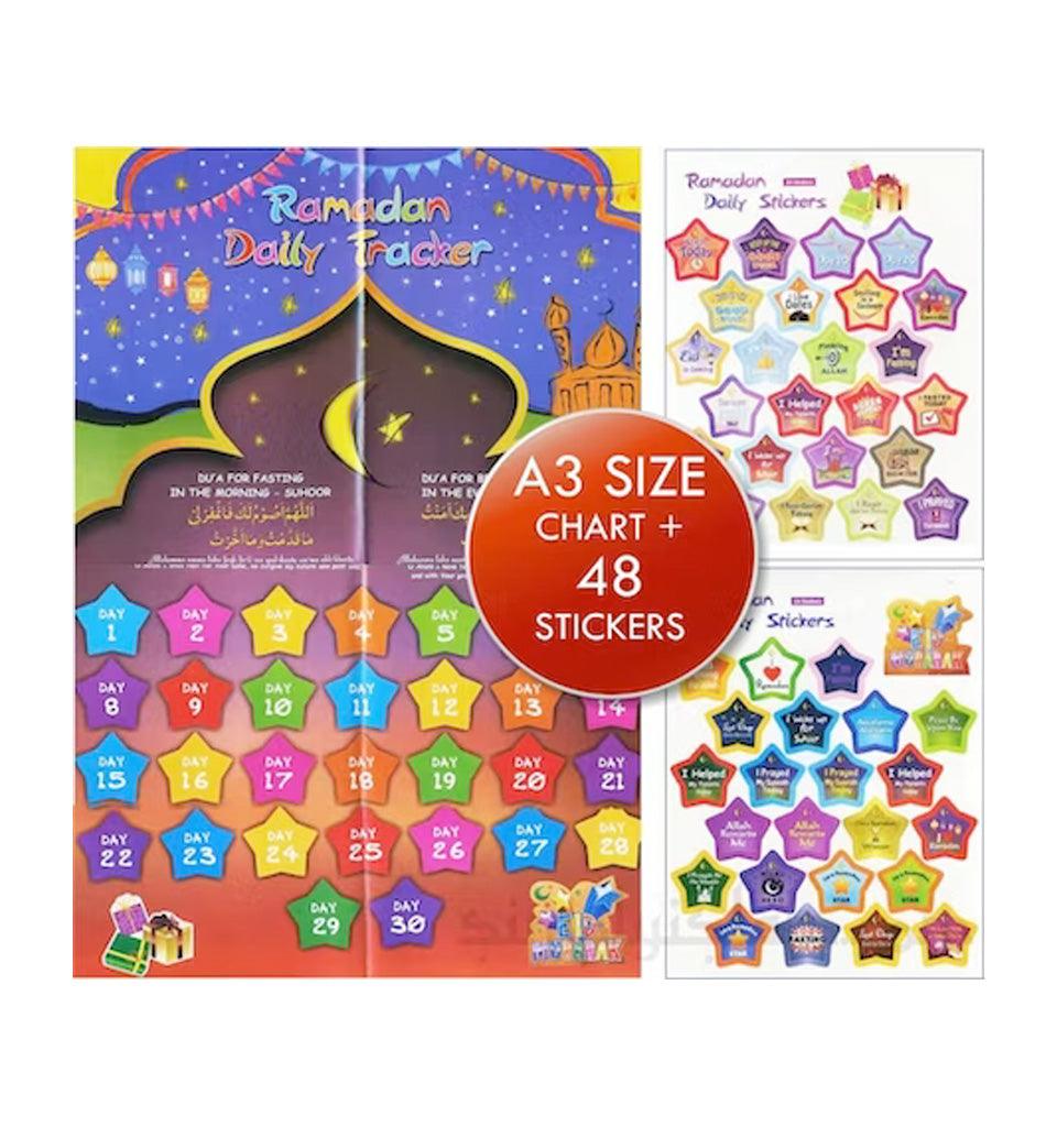 Ramadan Daily Tracker (A3 Poster and Stickers) - Islamic Pixels