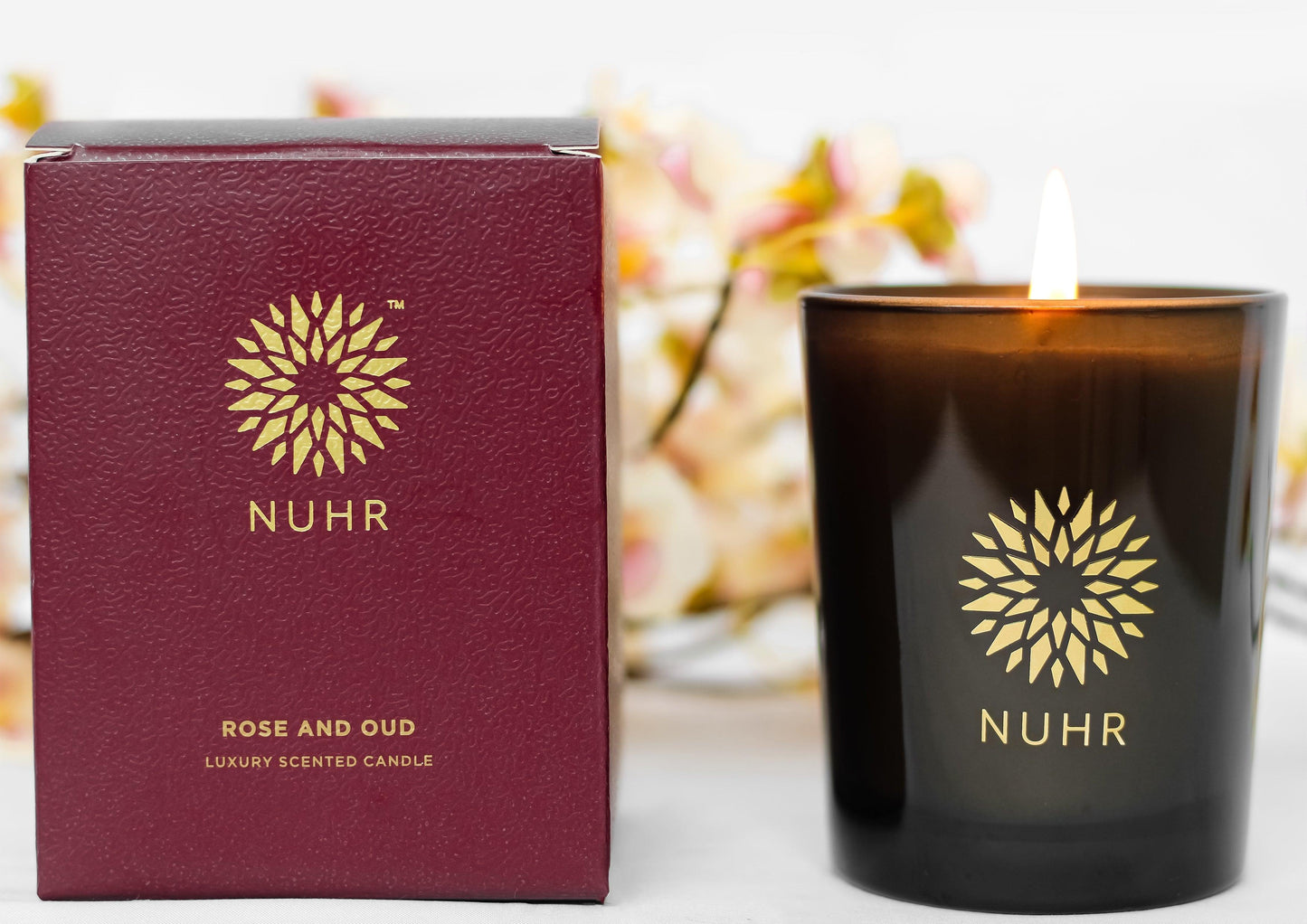 Rose & Oud Luxury Scented Candle - Islamic Pixels