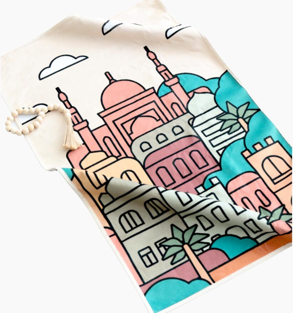 Town Prayer Mat for Children - Islamic Pixels