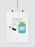 You Complete Me tea towel