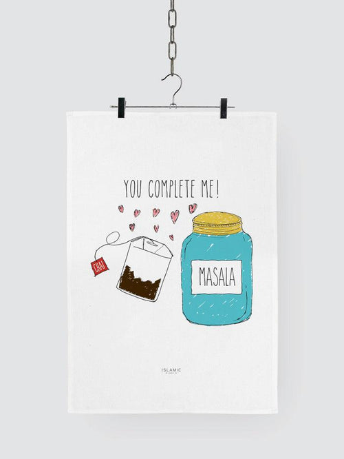 You Complete Me tea towel